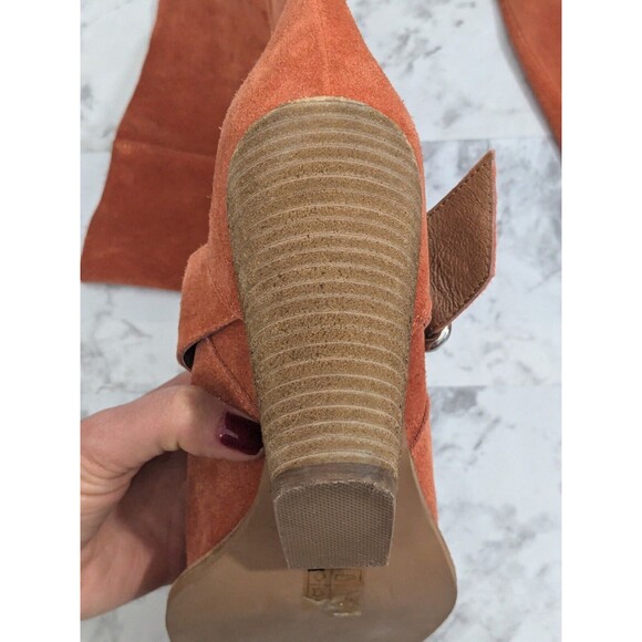 Jeffrey Campbell Reed Slouch Western Boots in Rusty Color Suede Size 8.5 - Picture 13 of 16